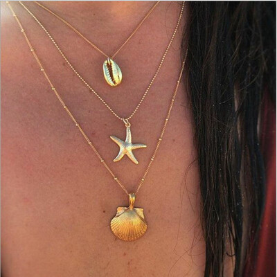 New Fashion Gold Color Shell Pendant Necklace for Women Chain Choker Necklace Statement Collar Bohemia Collier 2019
New Fashion Gold Color Shell Pendant Necklace for Women Chain Choker Necklace Statement Collar Bohemia Collier 2019