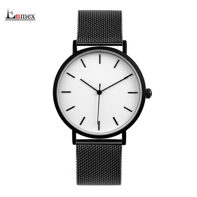 Enmex simple Design for Translation of Holiday gifts three-dimensional simple couple wrists with thin steel neutral watches
Enmex simple Design for Translation of Holiday gifts three-dimensional simple couple wrists with thin steel neutral watches