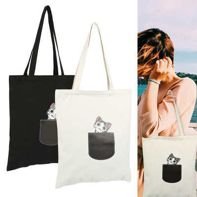 Canvas Tote Bag For Women Cloth Cartoon White Cross Body Shoulder Bag New Cute Cat Dog Shopping Bags Female Party Handbag
Canvas Tote Bag For Women Cloth Cartoon White Cross Body Shoulder Bag New Cute Cat Dog Shopping Bags Female Party Handbag