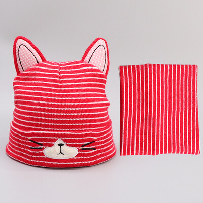 Childrens knitted cotton scarf head cap for autumn&winter new cartoon two-piece hats for boys&girls kittens
Childrens knitted cotton scarf head cap for autumn&winter new cartoon two-piece hats for boys&girls kittens