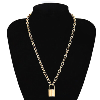 Vintage Punk Lock Pendant Gold Necklace For Women Double Layered Thick Long Chains Miami PadLock Necklace Chunky Gothic Jewelry
Vintage Punk Lock Pendant Gold Necklace For Women Double Layered Thick Long Chains Miami PadLock Necklace Chunky Gothic Jewelry