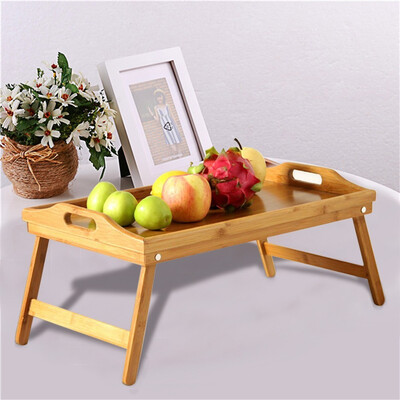Gobestart Bamboo Tray With Foot Tray Portable Tray Bed Tray Multifunctional Folding Table 
Gobestart Bamboo Tray With Foot Tray Portable Tray Bed Tray Multifunctional Folding Table