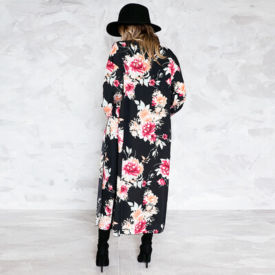 New Women Kimono Cardigan Floral Print Open Front Boho Loose Outerwear Beach Bikini Cover Up Black
New Women Kimono Cardigan Floral Print Open Front Boho Loose Outerwear Beach Bikini Cover Up Black