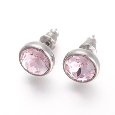 304 Stainless Steel Stud Earrings with Rhinestone Flat Round Light Rose 10x6mm Pin 09mm
304 Stainless Steel Stud Earrings with Rhinestone Flat Round Light Rose 10x6mm Pin 09mm