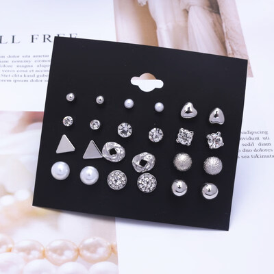 EK782 Trendy 12 pairsset Cute Triangle Crystal Heart Stud Earrings for Women Ball Simulated Pearl Flower Earring Set brincos
EK782 Trendy 12 pairsset Cute Triangle Crystal Heart Stud Earrings for Women Ball Simulated Pearl Flower Earring Set brincos