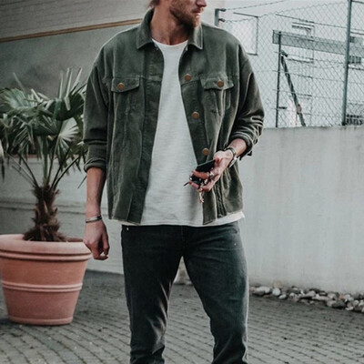 Mens corduroy loose jacket mens jacket in the long section of the winter mens warm jacket jacket Slim version
Mens corduroy loose jacket mens jacket in the long section of the winter mens warm jacket jacket Slim version
