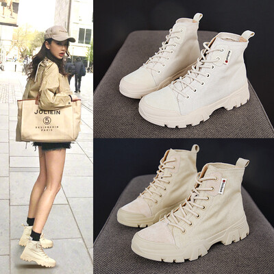 Canvas Martin boots female British wind autumn new ins street shooting wild motorcycle boots short
Canvas Martin boots female British wind autumn new ins street shooting wild motorcycle boots short