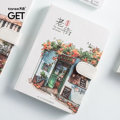 Sky color notebook office record book is not closed the old street notebook creative hand book milk tea shop TS-4021
Sky color notebook office record book is not closed the old street notebook creative hand book milk tea shop TS-4021