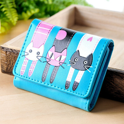 Fashion Short Women Wallets Cute Cartooon Cat Money Bag Coin Purse Leather Girl Clutch Student Femme Lovely illustration Wallets
Fashion Short Women Wallets Cute Cartooon Cat Money Bag Coin Purse Leather Girl Clutch Student Femme Lovely illustration Wallets