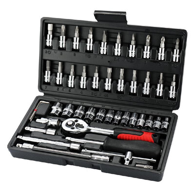 46pcs Multifunctional Professional Steel Socket Wrench Tool Set Car Repair Toolbox Automobile&Motorcycle Tools
46pcs Multifunctional Professional Steel Socket Wrench Tool Set Car Repair Toolbox Automobile&Motorcycle Tools