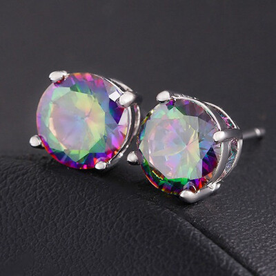 New Mystic RainbowWhite Zircon Silver Stud Earrings Wedding Colorful Earrings For Women Jewelry Gift
New Mystic RainbowWhite Zircon Silver Stud Earrings Wedding Colorful Earrings For Women Jewelry Gift