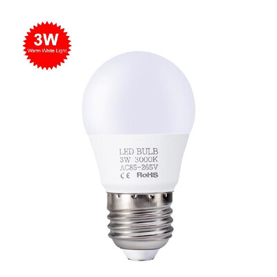 3W LED Bulbs E27 Light Bulbs Energy Saving White Light 6000-6500K High Brightness Lamp for Bedroom Living Room 85V-265V
3W LED Bulbs E27 Light Bulbs Energy Saving White Light 6000-6500K High Brightness Lamp for Bedroom Living Room 85V-265V