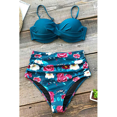 Roseonmyhand Women Print Pleated Padded Two Pieces Bathing Suit Bikini Set Swimwear Swimsuit
Roseonmyhand Women Print Pleated Padded Two Pieces Bathing Suit Bikini Set Swimwear Swimsuit