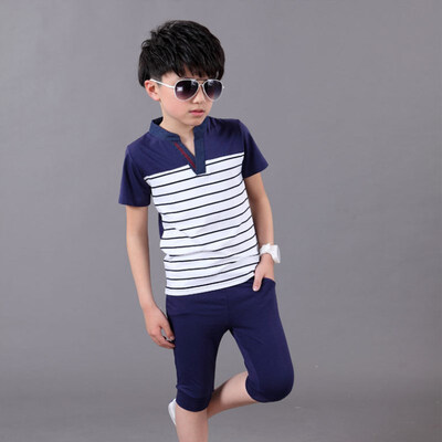 Summer Kids Boys Short Sleeve Striped Print Tops Blouse ShirtsShorts Children Casual Outfits Sets
Summer Kids Boys Short Sleeve Striped Print Tops Blouse ShirtsShorts Children Casual Outfits Sets