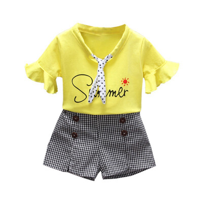 Girl Shorts Set Summer Children Baby Girls Casual Flare Sleeve Tops Letter Print T-shirtShorts Suits Costume Set
Girl Shorts Set Summer Children Baby Girls Casual Flare Sleeve Tops Letter Print T-shirtShorts Suits Costume Set