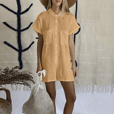 Starmoon Fashion Women Summer Solid Color Short Sleeve Loose Jumpsuits
Starmoon Fashion Women Summer Solid Color Short Sleeve Loose Jumpsuits