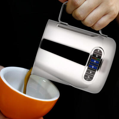 600ml Stainless Steel Coffee Milk Frothing Pitcher with Thermometer Stainless Steel Coffee PitcherCoffee Pitcher
600ml Stainless Steel Coffee Milk Frothing Pitcher with Thermometer Stainless Steel Coffee PitcherCoffee Pitcher
