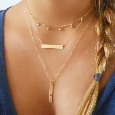 Europe&the United States small sexy layered items decorated metal sheet multi-layer small beads handmade curved needle necklace three-layer jewelry
Europe&the United States small sexy layered items decorated metal sheet multi-layer small beads handmade curved needle necklace three-layer jewelry