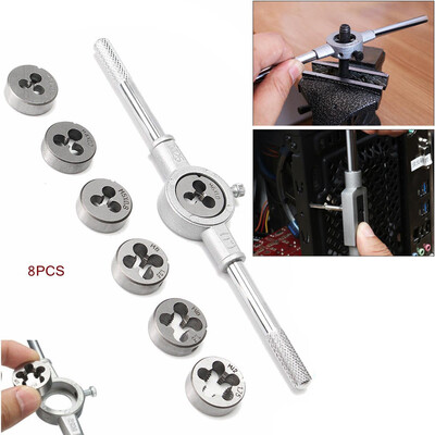 〖Follure〗M3-M12 Manual Screw Thread Metric Plugs Taps Wrench Die Wrench Tap Set 8pcs
〖Follure〗M3-M12 Manual Screw Thread Metric Plugs Taps Wrench Die Wrench Tap Set 8pcs