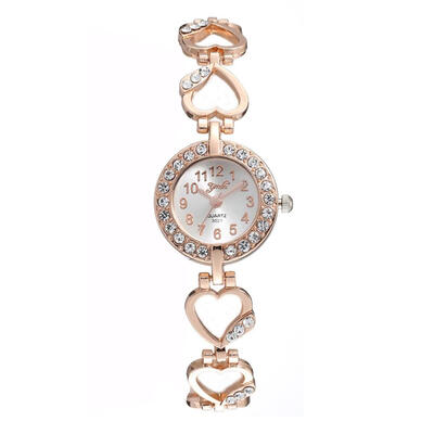 Bracelet Cute And Elegant Love Shape Watch With Rhinestones On The Surface Womens Watches Bayan Kol Saaty Fashion Clock
Bracelet Cute And Elegant Love Shape Watch With Rhinestones On The Surface Womens Watches Bayan Kol Saaty Fashion Clock