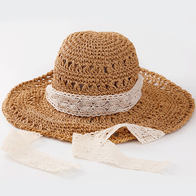 Handmade lace straw hat summer windproof with sun hat outdoor sun hat along the new Korean version of sun hat
Handmade lace straw hat summer windproof with sun hat outdoor sun hat along the new Korean version of sun hat