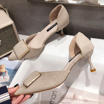Womens shoes small fresh black French girls high heels summer fine heels pointed Internet celebrities single shoes
Womens shoes small fresh black French girls high heels summer fine heels pointed Internet celebrities single shoes