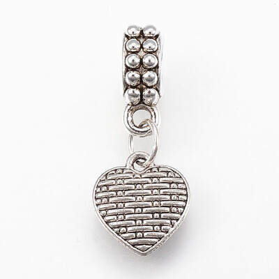 Tibetan Style Alloy European Dangle Beads Large Hole Pendants Heart Antique Silver 27mm Hole 45mm Pendant 12x11x25mm
Tibetan Style Alloy European Dangle Beads Large Hole Pendants Heart Antique Silver 27mm Hole 45mm Pendant 12x11x25mm