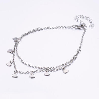 304 Stainless Steel Anklets Heart with 316 Stainless Steel Chains Stainless Steel Color 9"230mm
304 Stainless Steel Anklets Heart with 316 Stainless Steel Chains Stainless Steel Color 9"230mm