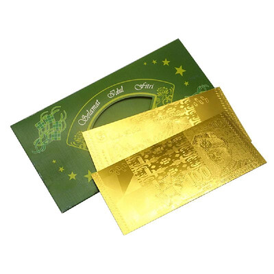 Malaysian Ringgit Banknote 24k Gold Foil Paper Commemorative Banknotes Collection MYR 100
Malaysian Ringgit Banknote 24k Gold Foil Paper Commemorative Banknotes Collection MYR 100