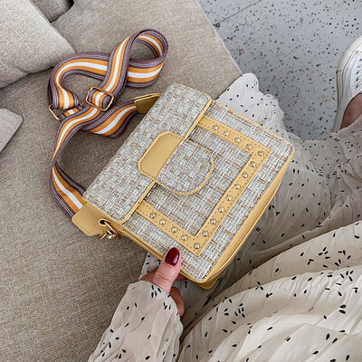 Ins fashion broadband small square bag casual woven bag women 2019 new Korean version of textured shoulder Messenger bag
Ins fashion broadband small square bag casual woven bag women 2019 new Korean version of textured shoulder Messenger bag