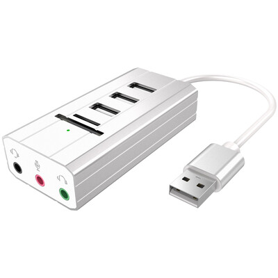 XG-400U USB Multifunction Hub Sound Card 3 USB Ports USB Deconcentrator External Sound Card TF & SD Card Reader
XG-400U USB Multifunction Hub Sound Card 3 USB Ports USB Deconcentrator External Sound Card TF & SD Card Reader