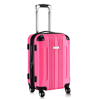 GLOBALWAY Expandable 20" ABS Carry On Luggage Travel Bag Trolley Suitcase-rose 
GLOBALWAY Expandable 20" ABS Carry On Luggage Travel Bag Trolley Suitcase-rose