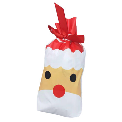50 PCS Christmas Candy Bags Pocket Sweet Candy Biscuit Christmas Gift Bag Santa Gift Bag Decorations