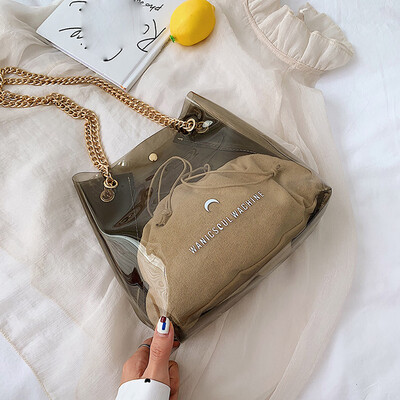 Tailored Women Fashion New Transparent Buns Mother Bucket Bag Shoulder Bag Messenger Bag
Tailored Women Fashion New Transparent Buns Mother Bucket Bag Shoulder Bag Messenger Bag