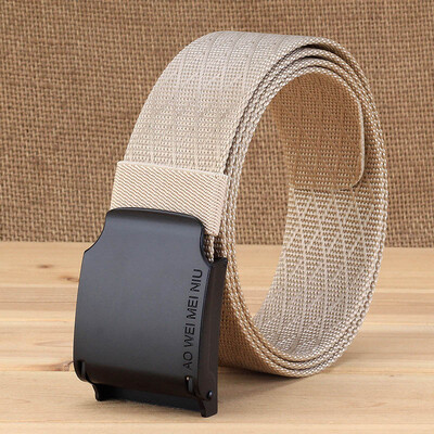 Automatic Buckle Unisex belt High Quality Solid Color Nylon Men belt Outdoor Casual pants Cowboy pants wild belt
Automatic Buckle Unisex belt High Quality Solid Color Nylon Men belt Outdoor Casual pants Cowboy pants wild belt