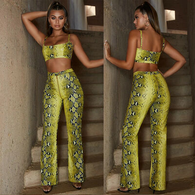 Womens Ladies 2Pcs Snake Crop Tops Pants Co Ord Set Beach Party Suit Playsuit UK
Womens Ladies 2Pcs Snake Crop Tops Pants Co Ord Set Beach Party Suit Playsuit UK