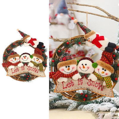 Christmas Decorations Santa Claus Figurine Decoration Wreath Rattan Ring Christmas Tree Decoration Pendant
Christmas Decorations Santa Claus Figurine Decoration Wreath Rattan Ring Christmas Tree Decoration Pendant