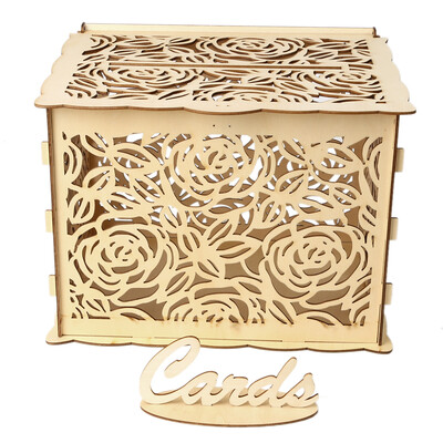 DIY Wooden Wedding Card Box with Lock&Card Sign Rustic Hollow Gift Card Holder for Reception Wedding Anniversary Party Decorat
DIY Wooden Wedding Card Box with Lock&Card Sign Rustic Hollow Gift Card Holder for Reception Wedding Anniversary Party Decorat