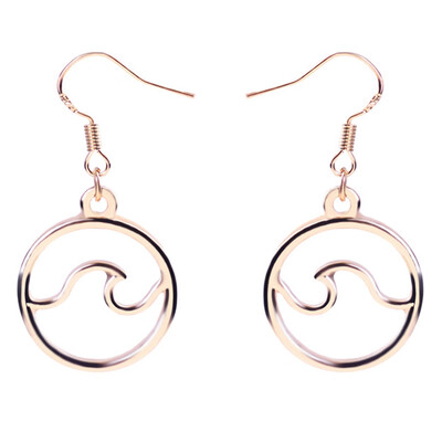 Temperamental Silvergold Color Ocean Wave Earrings Ocean Inspired Jewelry Simple Gift For Girl
Temperamental Silvergold Color Ocean Wave Earrings Ocean Inspired Jewelry Simple Gift For Girl