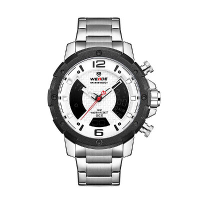 WEIDE WH8504 Dual Display Two Movement Digital Quartz Men Watch 3ATM Waterproof Business Sports Luminous Watch Dual Time Zone Alar
WEIDE WH8504 Dual Display Two Movement Digital Quartz Men Watch 3ATM Waterproof Business Sports Luminous Watch Dual Time Zone Alar