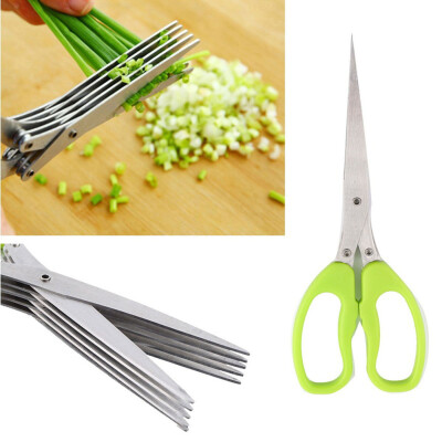 Multi-functional Stainless Steel Kitchen Knives Multi-Layers Scissors Sushi Shredded Scallion Cut Herb Spices Scissors C
Multi-functional Stainless Steel Kitchen Knives Multi-Layers Scissors Sushi Shredded Scallion Cut Herb Spices Scissors C