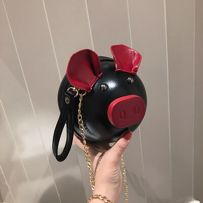 Bag female 2019 new Korean version of the cartoon cute cute pig bag personality chain girl student shoulder Messenger bag
Bag female 2019 new Korean version of the cartoon cute cute pig bag personality chain girl student shoulder Messenger bag