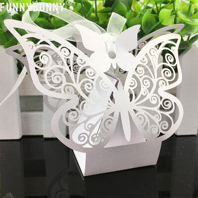 FUNNYBUNNY 10 PCS Butterfly Laser Cut Favor Boxes Wedding Gift Boxes for Party Favors Packaging Gift Boxes Gift Bag Candy
FUNNYBUNNY 10 PCS Butterfly Laser Cut Favor Boxes Wedding Gift Boxes for Party Favors Packaging Gift Boxes Gift Bag Candy