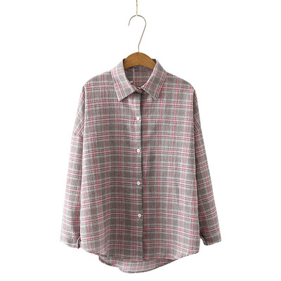 2019 Fashion Plaid Long Sleeve Womens Tops&Blouses Female Casual Turn-down Collar Shirts Blusas Korean Women Loose Blouse
2019 Fashion Plaid Long Sleeve Womens Tops&Blouses Female Casual Turn-down Collar Shirts Blusas Korean Women Loose Blouse