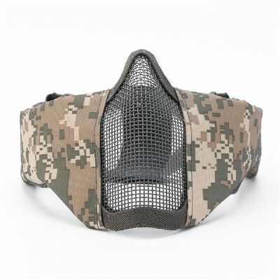 ZL-V12 Half-face Mesh Mask Impact-resistance Protective Mask Ear Protection Carbon Steel Mesh for Outdoor CS Paintball Match Tacti
ZL-V12 Half-face Mesh Mask Impact-resistance Protective Mask Ear Protection Carbon Steel Mesh for Outdoor CS Paintball Match Tacti