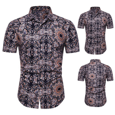 Toponeto Fashion Mens Casual Button Print Hawaii Print Beach Short Sleeve Top Blouse
Toponeto Fashion Mens Casual Button Print Hawaii Print Beach Short Sleeve Top Blouse
