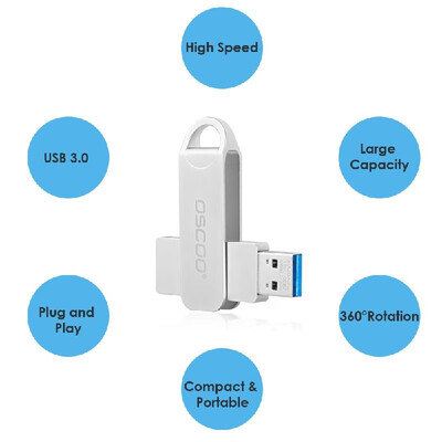 OSCOO OSC-002U USB 30 Flash Disk 16GB 32GB 64GB 128GB USB Flash Drive High Speed Pen Drive Memory Stick Pen External Storage Rota
OSCOO OSC-002U USB 30 Flash Disk 16GB 32GB 64GB 128GB USB Flash Drive High Speed Pen Drive Memory Stick Pen External Storage Rota