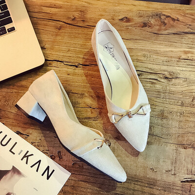 Pointed bow bean shoes womens spring&summer Korean version of Joker thick with lazy foot shoes
Pointed bow bean shoes womens spring&summer Korean version of Joker thick with lazy foot shoes