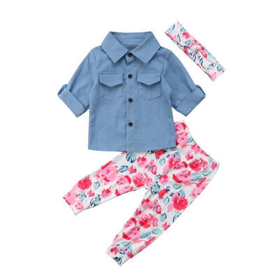 2018 The New Hot Selling Autumn Hot Fashion Cute Baby Girl Denim T-Shirt Long Sleeve Top Floral Trouser Set
2018 The New Hot Selling Autumn Hot Fashion Cute Baby Girl Denim T-Shirt Long Sleeve Top Floral Trouser Set