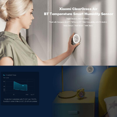 Xiaomi ClearGrass Air QingPing BT Temperature Smart Humidity Sensor LCD Electronic Ink Screen Digital Thermometer Moisture Meter F
Xiaomi ClearGrass Air QingPing BT Temperature Smart Humidity Sensor LCD Electronic Ink Screen Digital Thermometer Moisture Meter F